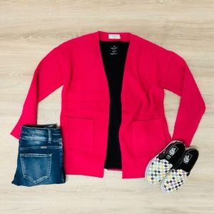 Waffle Open Cardigan